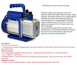RS-2 Yağlı vakum pompası 7,5m3/h 5x10-2mbar 220volt
